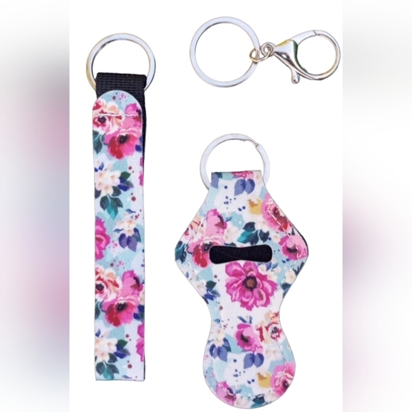5/$25 Wrist Lanyard Strap Lip Balm Holder Keychain Lipstick Lighter Animal Print - Picture 12 of 16